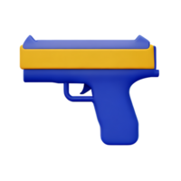 gun 3d rendering icon illustration png