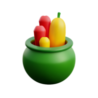 vegetable 3d rendering icon illustration png