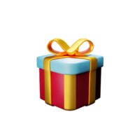 regalo caja 3d representación icono ilustración png