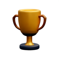 trofén 3d tolkning ikon illustration png