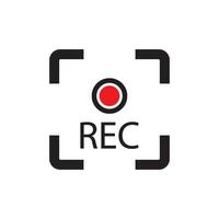 recording icon vector