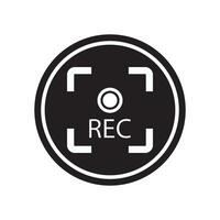 recording icon vector