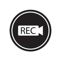 recording icon vector