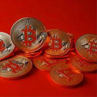 Crypto currency Stacks Exploring the Digital Wealth Frontier, Generative Ai photo