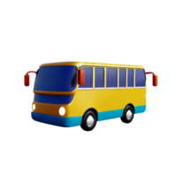 ônibus 3d Renderização ícone ilustração png