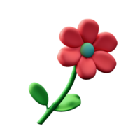 flor 3d ilustração ícone png