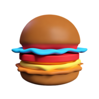 Burger 3d icône illustration png