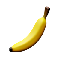 banana 3d rendering icon illustration png