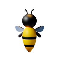 abeja 3d representación icono ilustración png