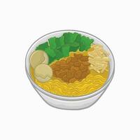 Delicious Indonesian Food Illustration Vector