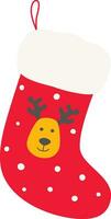 Christmas sock illustration vector