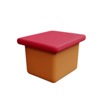 box 3d rendering icon illustration png