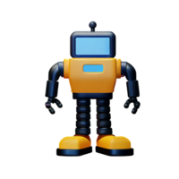 business chart with 3d render ai robot illustration png