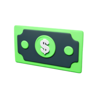 icono de ilustración 3d de dinero png