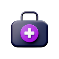 medical bag 3d medical and healthcare icon png