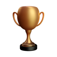 Trophy 3d rendering icon illustration png