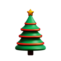 Noël 3d Noël arbre avec brillant ornements png