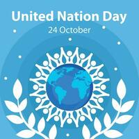 illustration vector graphic of earth surrounded people icon, perfect for international day, united nation day, celebrate, greeting card, etc.