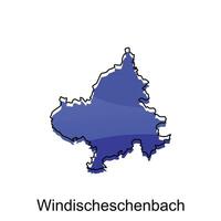 mapa de windischeschenbach diseño plantilla, vector ilustración de mapa Alemania en blanco antecedentes