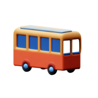 bus 3d rendering icon illustration png