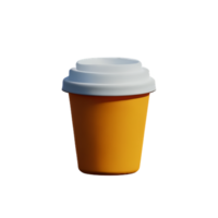 coffee cup 3d rendering icon illustration png