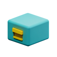 box 3d rendering icon illustration png