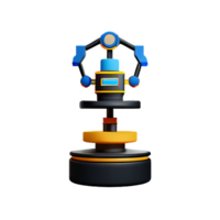 automatisation production industrie avec 3d rendre ai png