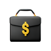 briefcase full of money 3d icon png