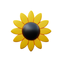 sunflower 3d icon illustration png