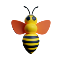 abeille 3d le rendu icône illustration png