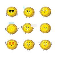 Cute coin character vector illustration