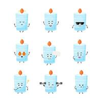 Cute candle character vector illustration