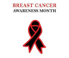 Breast Cancer Awareness Month of October with ribbon Vector illustration