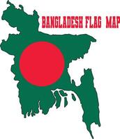 Bangladesh flag  map vector
