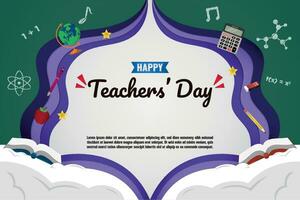 Vector Template Happy Teachers' Day Background