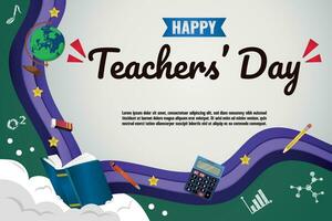 Vector Template Happy Teachers' Day Background V3