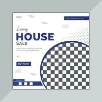 Real estate social media post house,property sale post, or square web banner design template vector