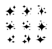 sparkle icon set with star symbol, simple and modern design. vector for decoration of banners, greeting cards, flyers, social media.