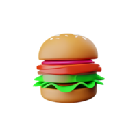 hamburguer 3d ícone ilustração png