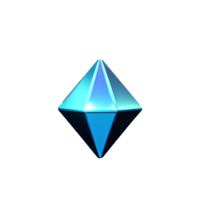 diamond 3d rendering icon illustration png