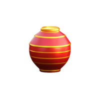 chinese new year icon drum 3d render png