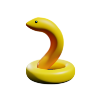 snake 3d rendering icon illustration png