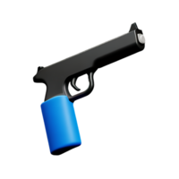 arma de fogo 3d Renderização ícone ilustração png