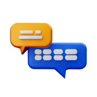 speech bubble 3d icon illustration png