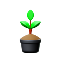 plant 3d icon illustration png