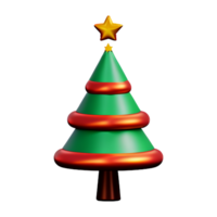 Weihnachten 3d Weihnachten Baum mit glänzend Ornamente png