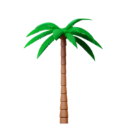 Palm tree 3d rendering icon illustration png