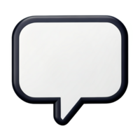 speech bubble 3d icon illustration png