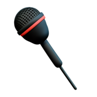 micrófono 3d representación icono ilustración png