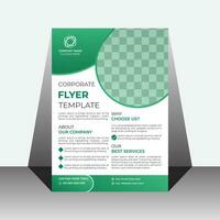 Green color corporate business flyer design template vector